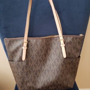 Authentic MK Brown Monogram Tote